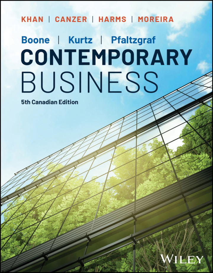 Contemporary Business Canadian Edition 5th Boone; David L Solutions Manual